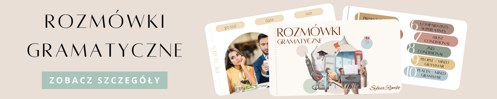 Banner przedstawiający materiał rozmówki gramatyczne